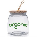 64 oz. Glass Candy Jars with Suction Wooden Lid