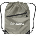 Drawstring Backpack With Zipper