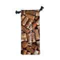 6" W X 15.5" H Wine Drawstring Bag