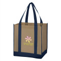 Non-Woven Two-Tone Shopper Tote Bag