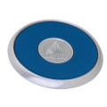 Round Brushed Zinc Coaster