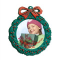 Snap-In Photo Holiday Christmas Tree Wreath