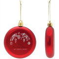 Shatter Resistant Flat Round Holiday Christmas Tree Ornament