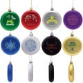 Shatter Resistant Flat Round Holiday Christmas Tree Ornament