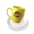 16 oz. Bistro Glossy Coffee Mugs with Ceramic Coaster