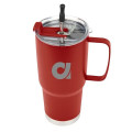 30 Oz. Lisbon Stainless Steel Tumbler With Straw