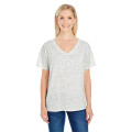 Ladies' Triblend Fleck Short-Sleeve V-Neck T-Shirt