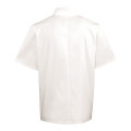 Unisex Studded Front Short-Sleeve Chef's Jacket