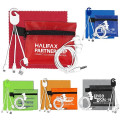 Mobile Tech Charging Cables and Earbud Kit in Zipper Pouch
