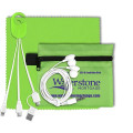 Mobile Tech Charging Cables and Earbud Kit in Zipper Pouch