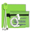 Mobile Tech Charging Cables and Earbud Kit in Zipper Pouch