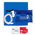 Earbud Tech Kit with Microfiber Cleaning Cloth In Translucen