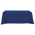 Flat Poly/Cotton 4-sided Table Cover - fits 8' standard t...