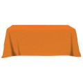 Flat Poly/Cotton 4-sided Table Cover - fits 8' standard t...