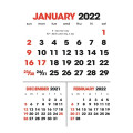 3-Month View Grid 2023 Calendar