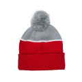 Two-Tone Tamy Beanie With Pom