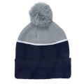 Two-Tone Tamy Beanie With Pom