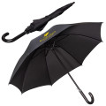 Executive Umbrella With Curved Faux Leather Handle