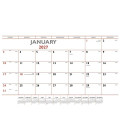 Triumph® Calendars Red & Black Desk Pad