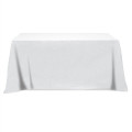 Flat Poly/Cotton 4-sided Table Cover - fits 6' standard t...