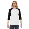 Unisex Poly-Cotton USA Made 3/4-Sleeve Raglan T-Shirt