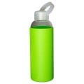 18oz Glass Bottle With Color Silicone Sleeve