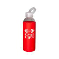 18oz Glass Bottle With Color Silicone Sleeve