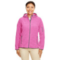 Ladies' Perfect Fit™ Melange Velvet Fleece Hooded Full-Zip