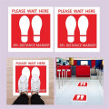 PPE Floor Decal, 6 Ft Apart Social Distance Sticker