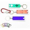 Slim rectangular flashlight swivel keychain