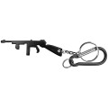 Rifle Shape Bottle Opener Key Chain & Carabiner