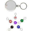 Coaster shape round flashlight key chain