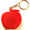 Apple shape tape measure key chain