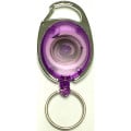 Oval Shape Retractable Key Holder with Carabiner Clip