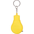 Light bulb shape tape measure key chain