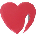 Jumbo size heart shaped letter opener