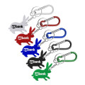 Rabbit Shape Bottle Opener with Key Chain & Carabiner