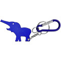 Metal Elephant Shape Bottle Opener with Key Ring & Carabiner