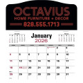 Triumph® Calendars Press-N-Stick Jumbo Header with 3-Mont...