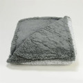 Sherpa-Backed Heathered Blanket