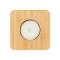 Bamboo Tea Light Candle Holder With Candle