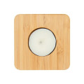 Bamboo Tea Light Holder With Candle