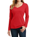 Port & Company® Ladies' Long Sleeve Fan Favorite V-Neck Tee