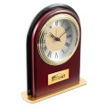 Rosewood and Black Glass Arch Clock