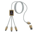 SCX Innovative Design™ 5-in-1 Bamboo Charging Cable 2A