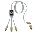 SCX Innovative Design™ 5-in-1 Bamboo Charging Cable 2A