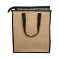 Jute Lunch Cooler Tote Bag