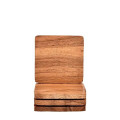 Acacia Wood Square Coaster Set