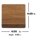 Acacia Wood Square Coaster Set