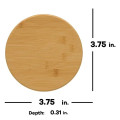 Bamboo Round 6-Coaster Set with Holder